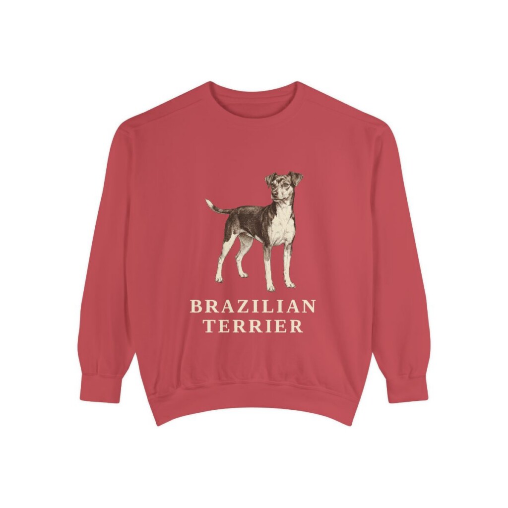 Brazilian Terrier Sweatshirt, Crimson, front view