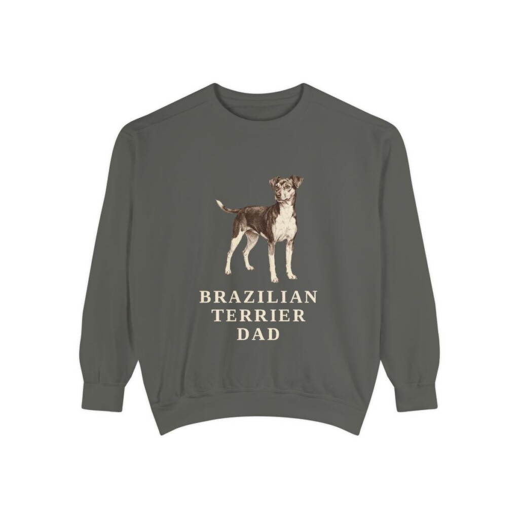 Brazilian Terrier Dad Sweatshirt, Pepper, front view