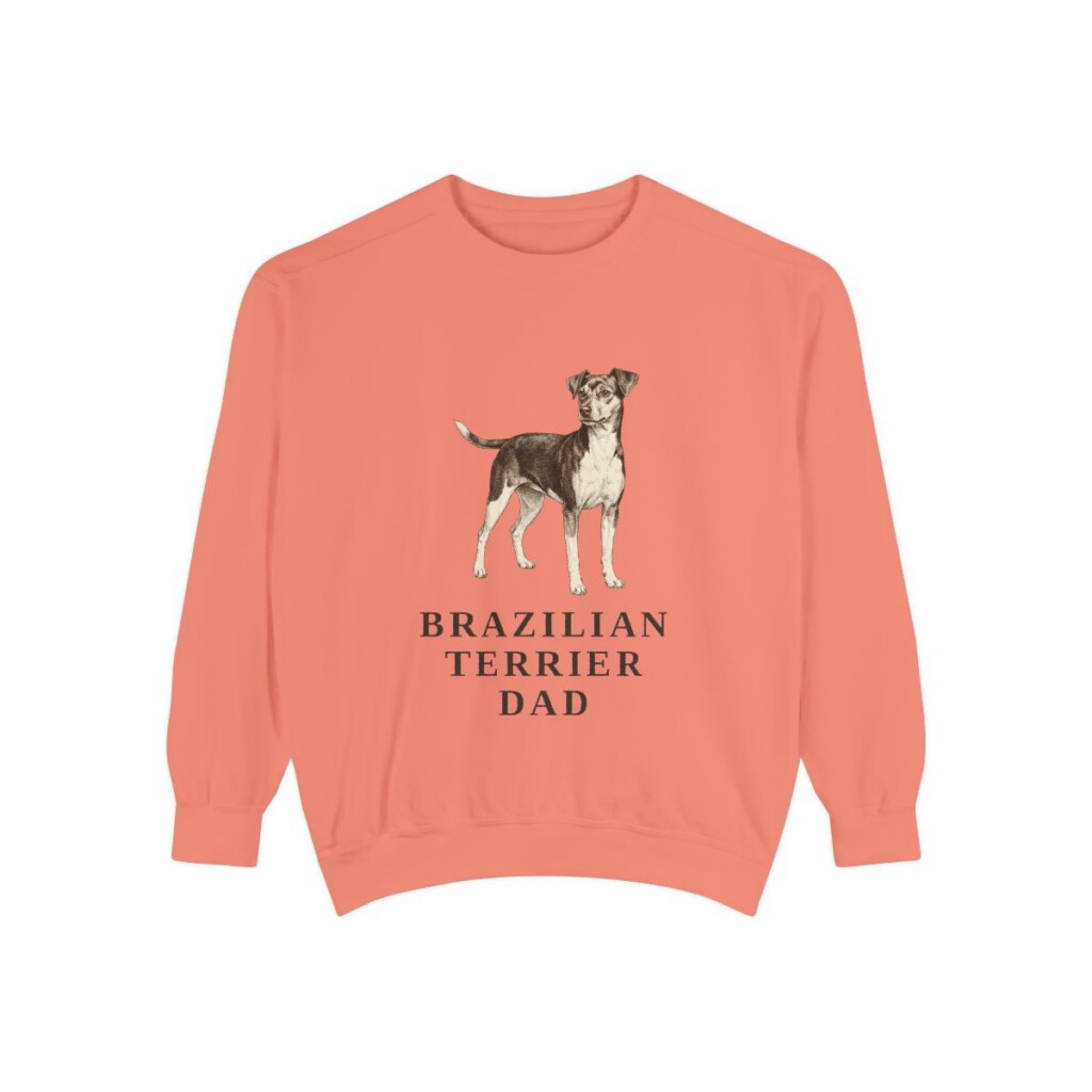Brazilian Terrier Dad Sweatshirt, Terracotta, front view