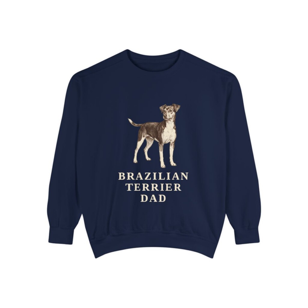 Brazilian Terrier Dad Sweatshirt, True Navy, front view