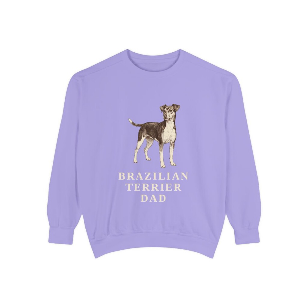 Brazilian Terrier Dad Sweatshirt, Violet, front view