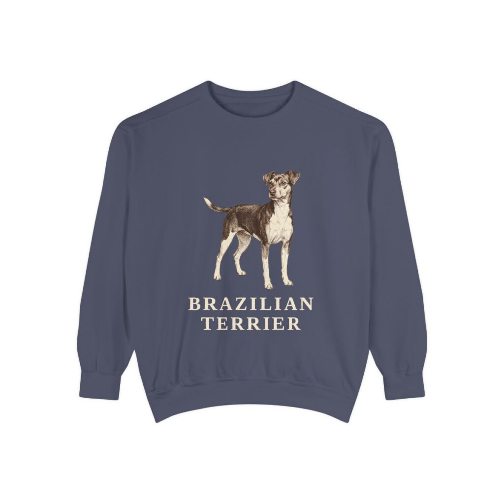 Brazilian Terrier Sweatshirt, Denim, front view