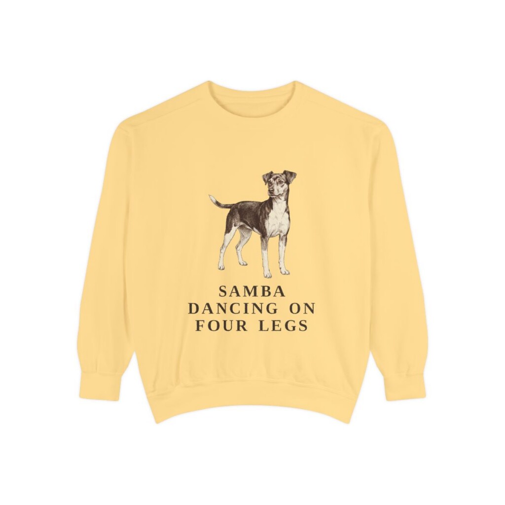 Brazilian Terrier Humor Sweatshirt, Butter, front view