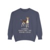 Brazilian Terrier Humor Sweatshirt, Denim, front view