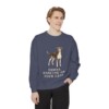 Brazilian Terrier Humor Sweatshirt, Denim, person 1 front