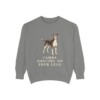 Brazilian Terrier Humor Sweatshirt, Grey, front view