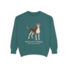 Brazilian Terrier Latin Sweatshirt, Blue Spruce, front view