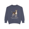 Brazilian Terrier Latin Sweatshirt, Denim, front view
