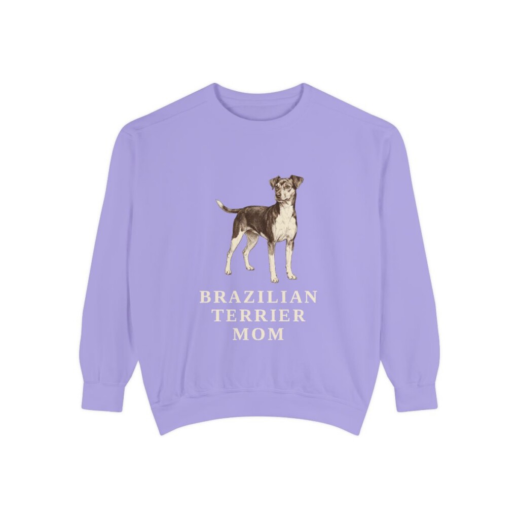 Brazilian Terrier Mom Sweatshirt, Violet, front view
