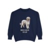 Briard Dad Sweatshirt, True Navy, front view