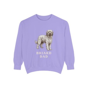 Briard Dad Sweatshirt, Violet, front view