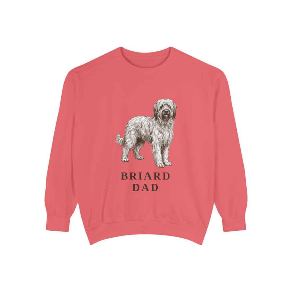 Briard Dad Sweatshirt, Watermelon, front view