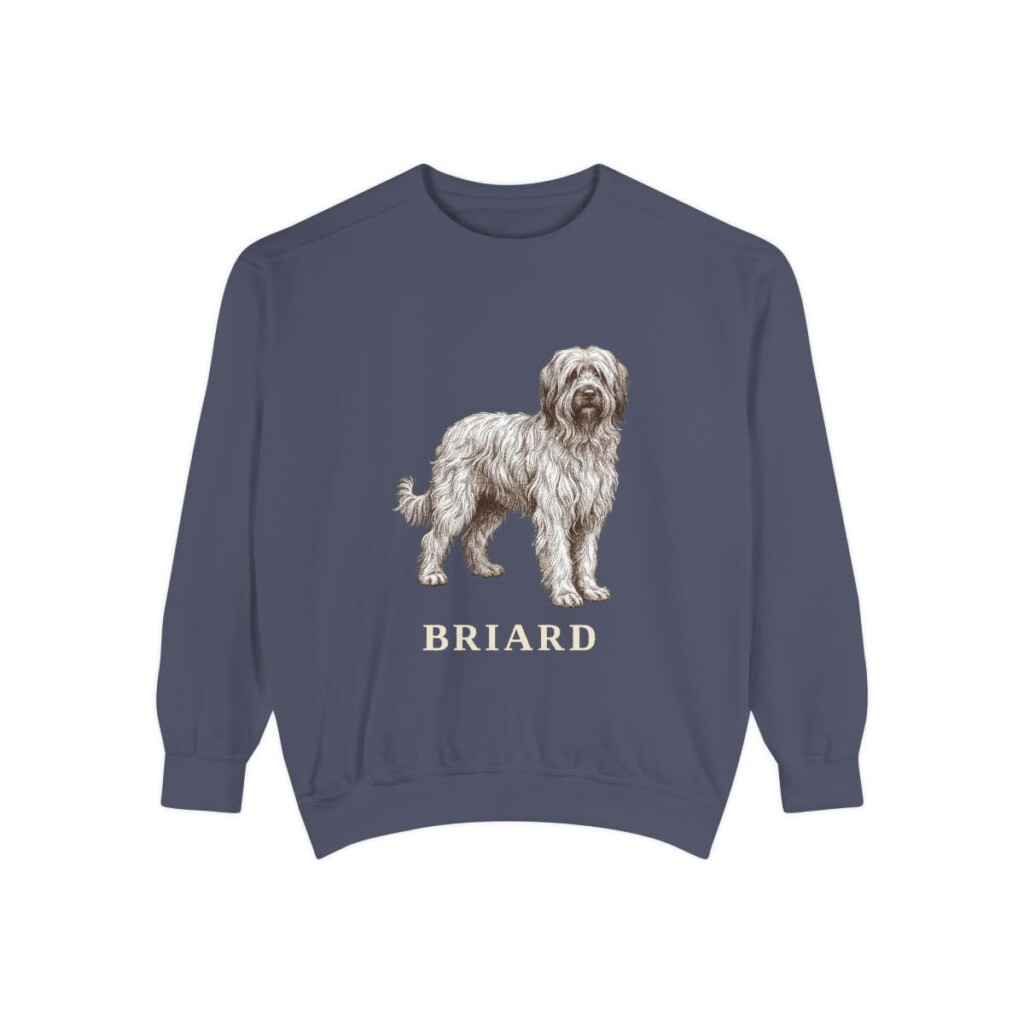 Briard Sweatshirt, Denim, front view