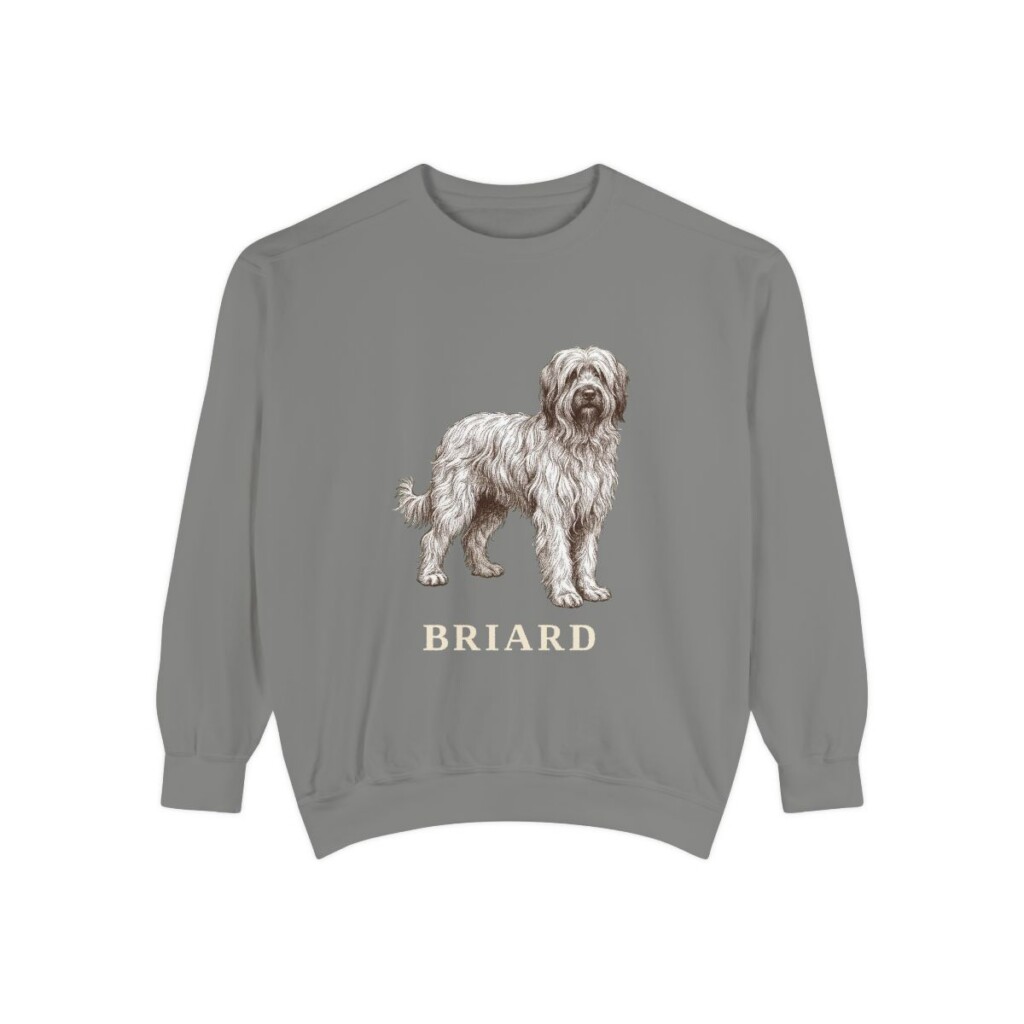 Briard Sweatshirt, Grey, front view