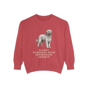 Briard Humor Sweatshirt, Crimson, front view