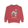 briard-sweatshirt-latin-crimson-1 Briard Latin Sweatshirt, Crimson, front view