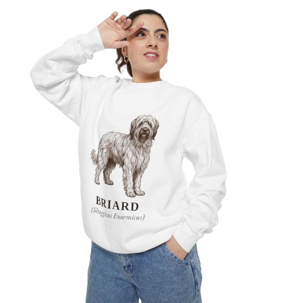 briard-sweatshirt-latin-white-person-2-context-1 Briard Latin Sweatshirt, White, person 2 context