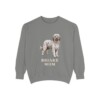 briard-sweatshirt-mom-grey Briard Mom Sweatshirt, Grey, front view