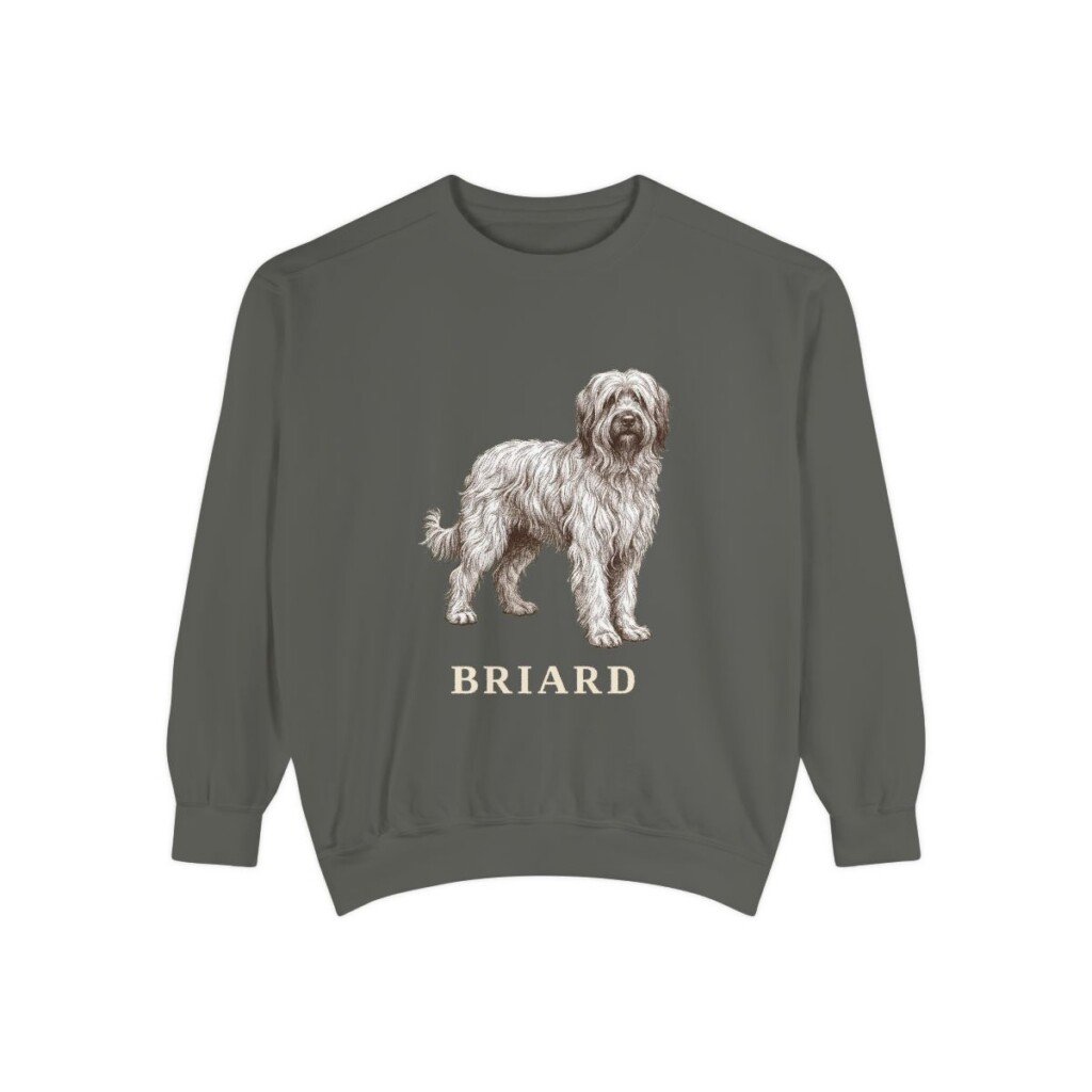 Briard Sweatshirt, Pepper, front view