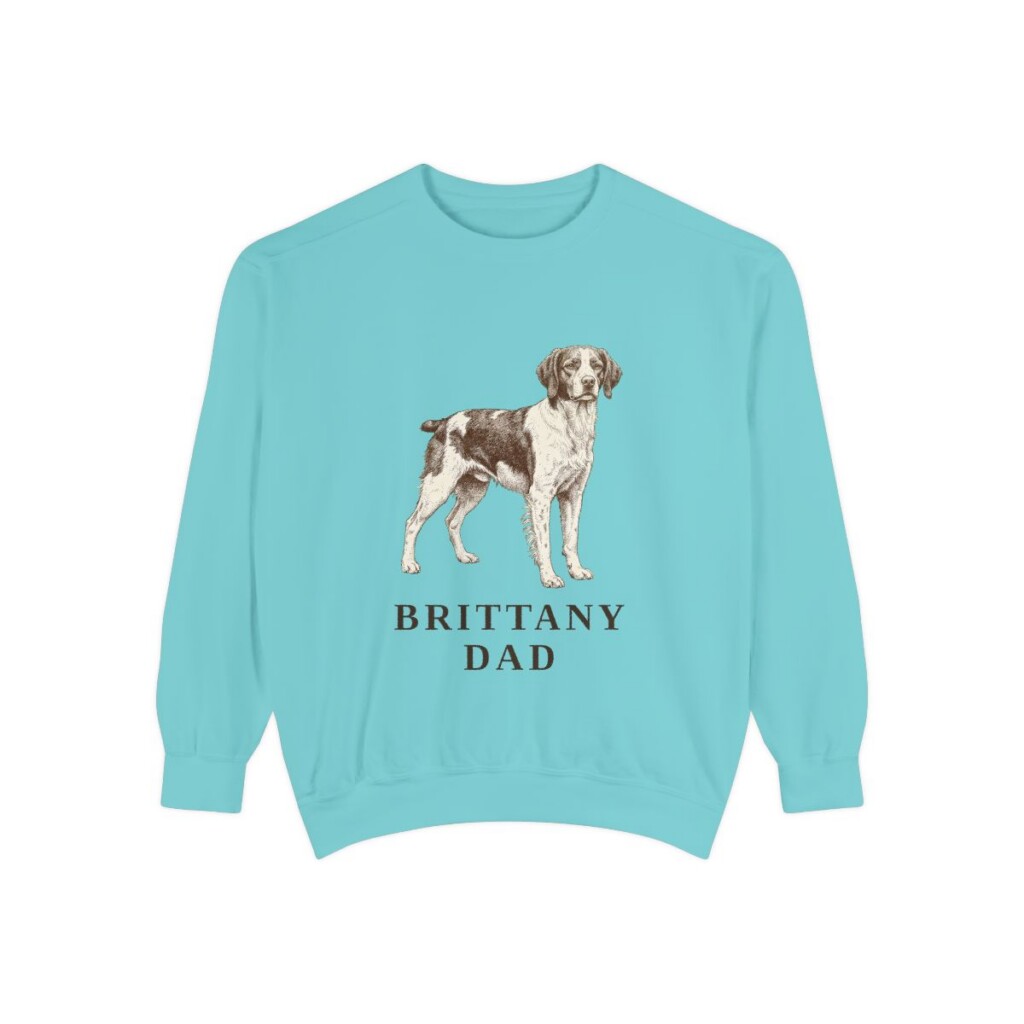 brittany-sweatshirt-dad-chalky-mint Brittany Dad Sweatshirt, Chalky Mint, front view