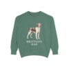 brittany-sweatshirt-dad-light-green Brittany Dad Sweatshirt, Light Green, front view