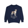 brittany-sweatshirt-dad-true-navy Brittany Dad Sweatshirt, True Navy, front view