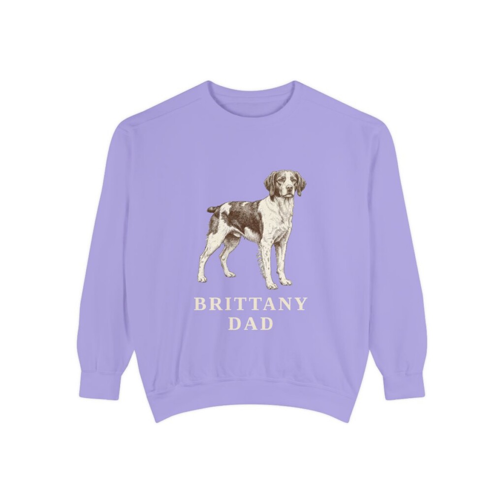 brittany-sweatshirt-dad-violet Brittany Dad Sweatshirt, Violet, front view
