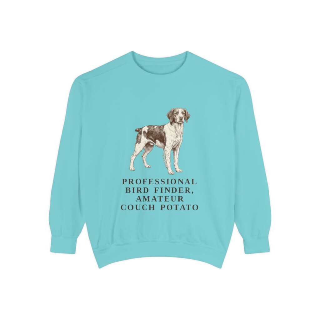 Brittany Humor Sweatshirt, Chalky Mint, front view