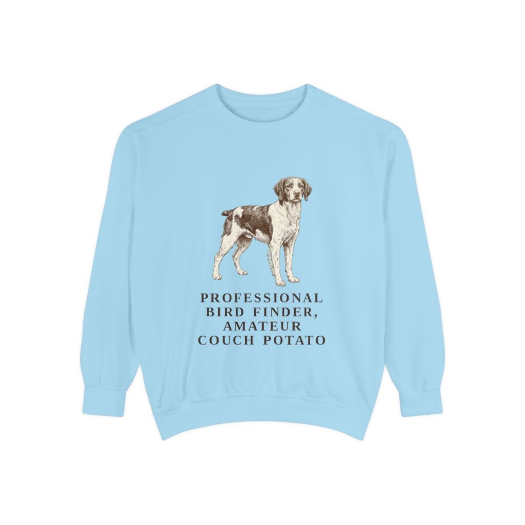 Brittany Humor Sweatshirt, Chambray, front view