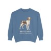 Brittany Latin Sweatshirt, Blue Jean, front view