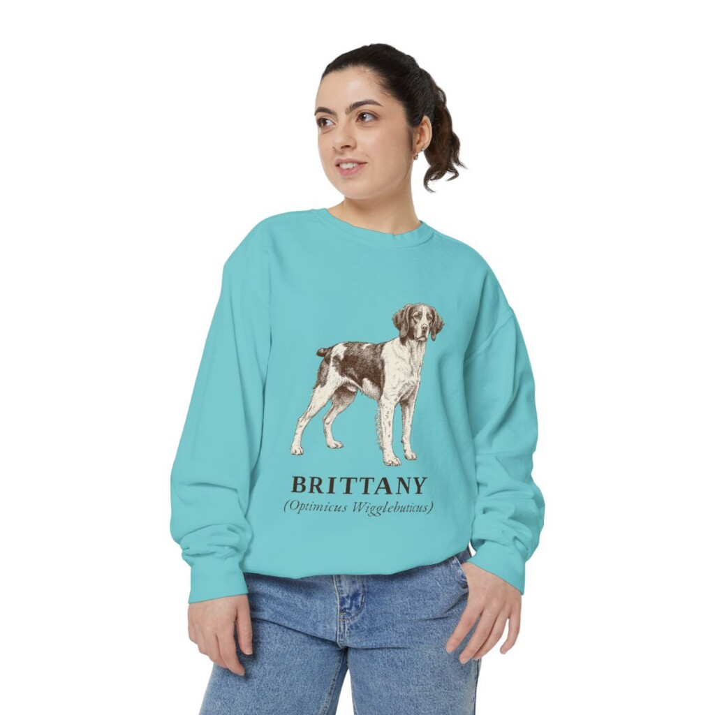 Brittany Latin Sweatshirt, Chalky Mint, person 2 front