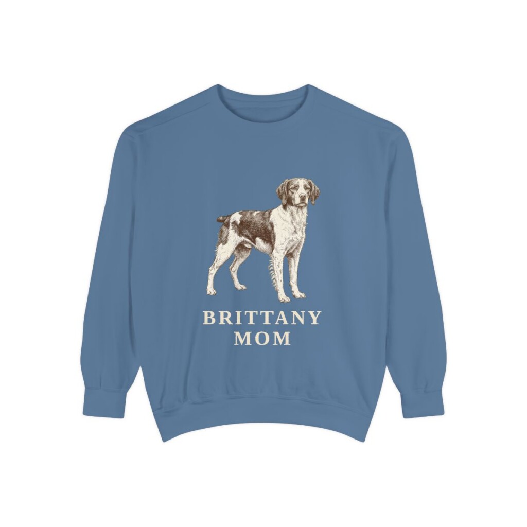 Brittany Mom Sweatshirt, Blue Jean, front view