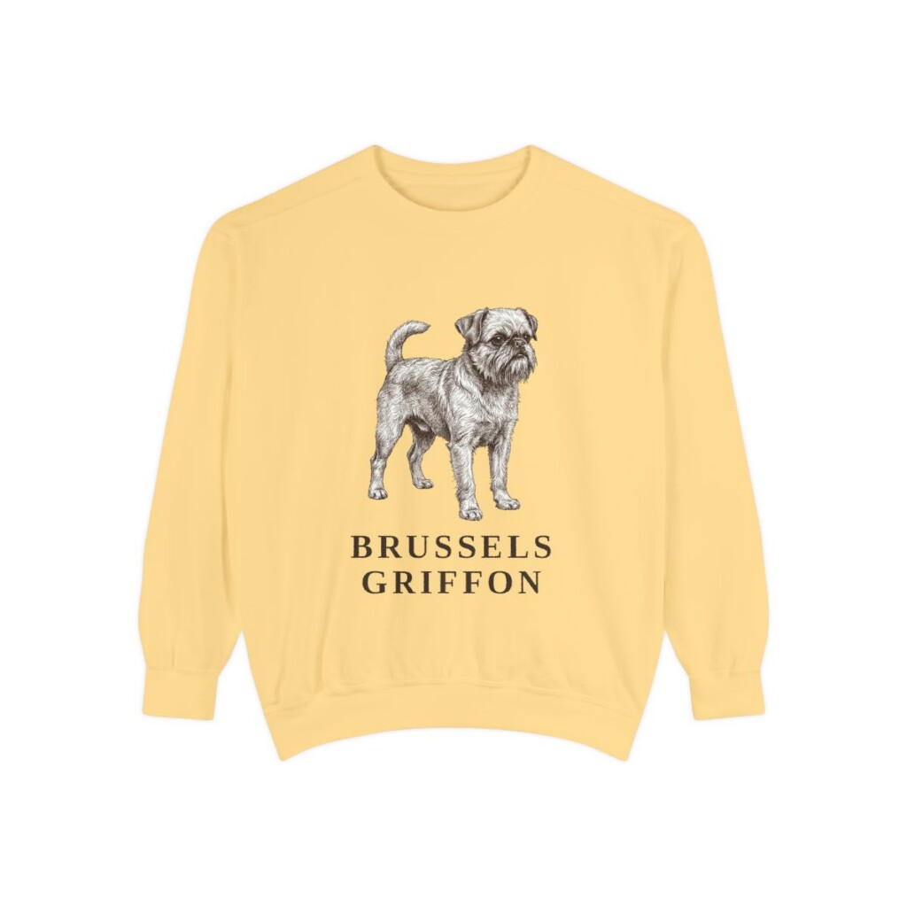 Brussels Griffon Sweatshirt, Butter, front view