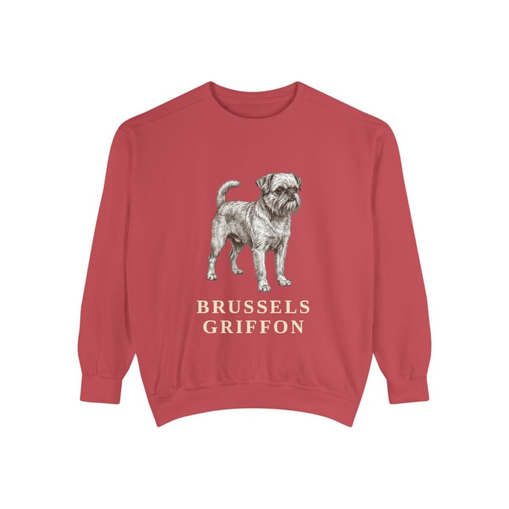 Brussels Griffon Sweatshirt, Crimson, front view