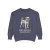 Brussels Griffon Sweatshirt, Denim, front view
