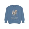 Brussels Griffon Humor Sweatshirt, Blue Jean, front view