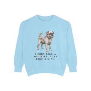 Brussels Griffon Humor Sweatshirt, Chambray, front view