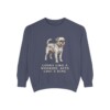 Brussels Griffon Humor Sweatshirt, Denim, front view