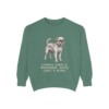 Brussels Griffon Humor Sweatshirt, Light Green, front view