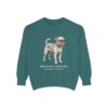 Brussels Griffon Latin Sweatshirt, Blue Spruce, front view