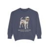 Brussels Griffon Latin Sweatshirt, Denim, front view