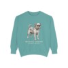 Brussels Griffon Latin Sweatshirt, Seafoam, front view