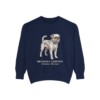 Brussels Griffon Latin Sweatshirt, True Navy, front view
