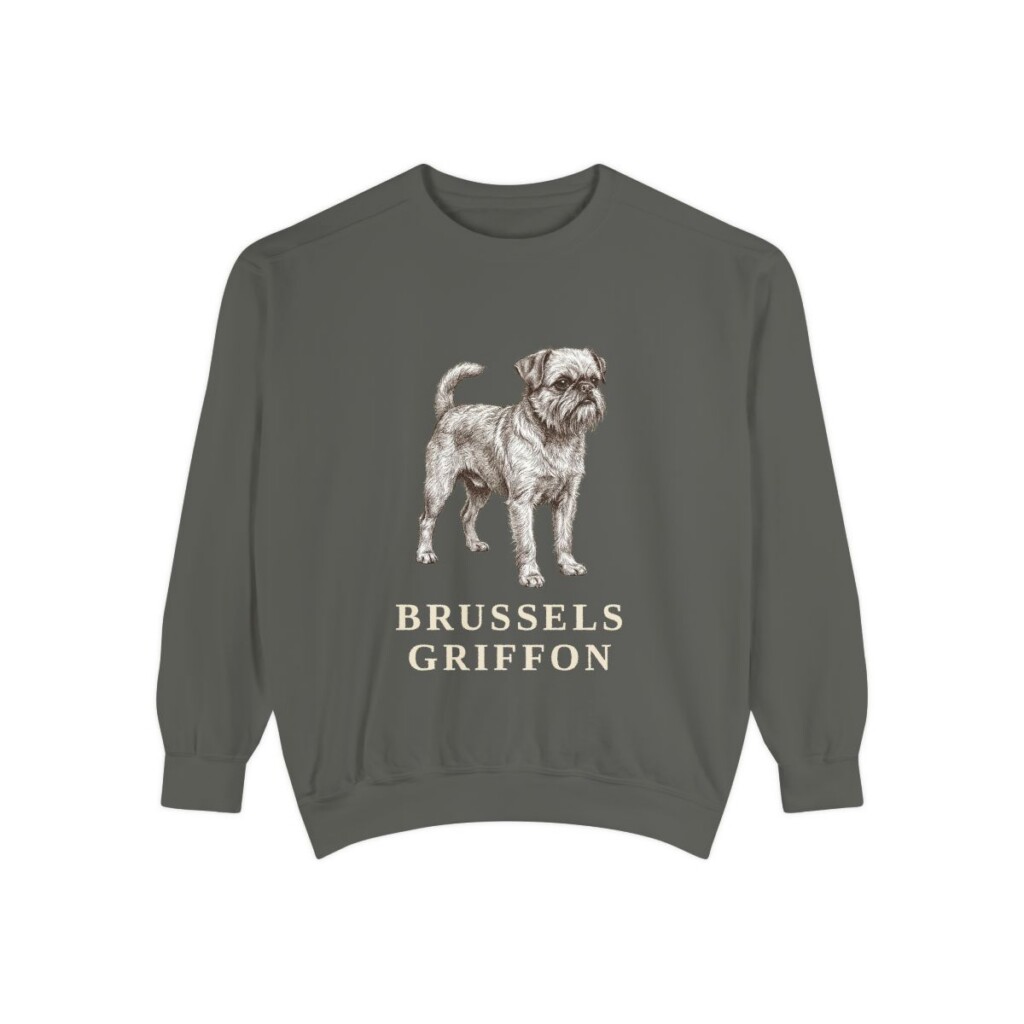 Brussels Griffon Sweatshirt, Pepper, front view