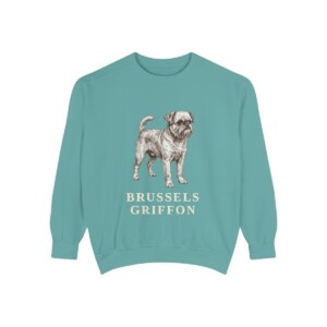 Brussels Griffon Sweatshirt, Seafoam, front view