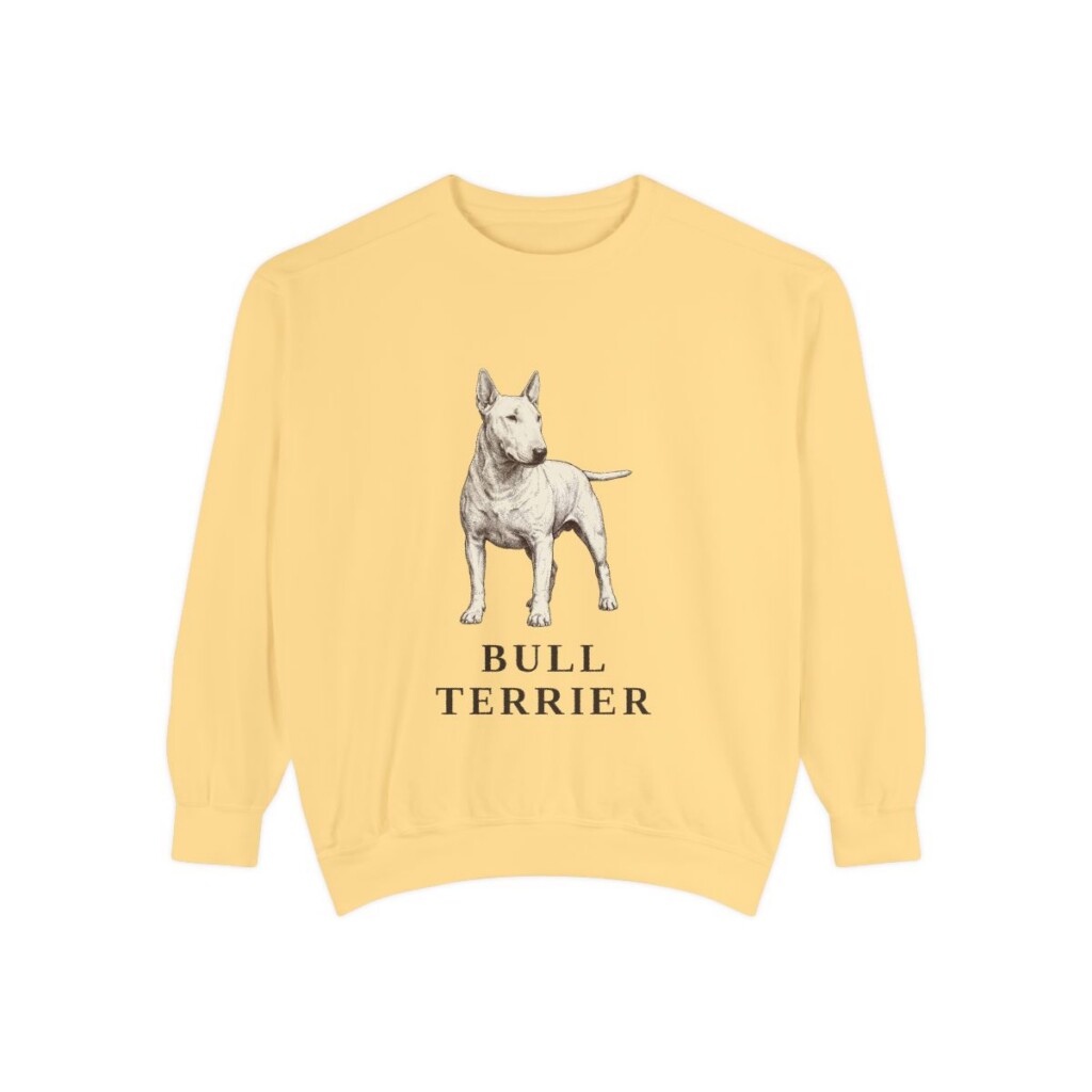 Bull Terrier Sweatshirt, Butter, front view
