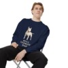 Bull Terrier Dad Sweatshirt, True Navy, person 1 context