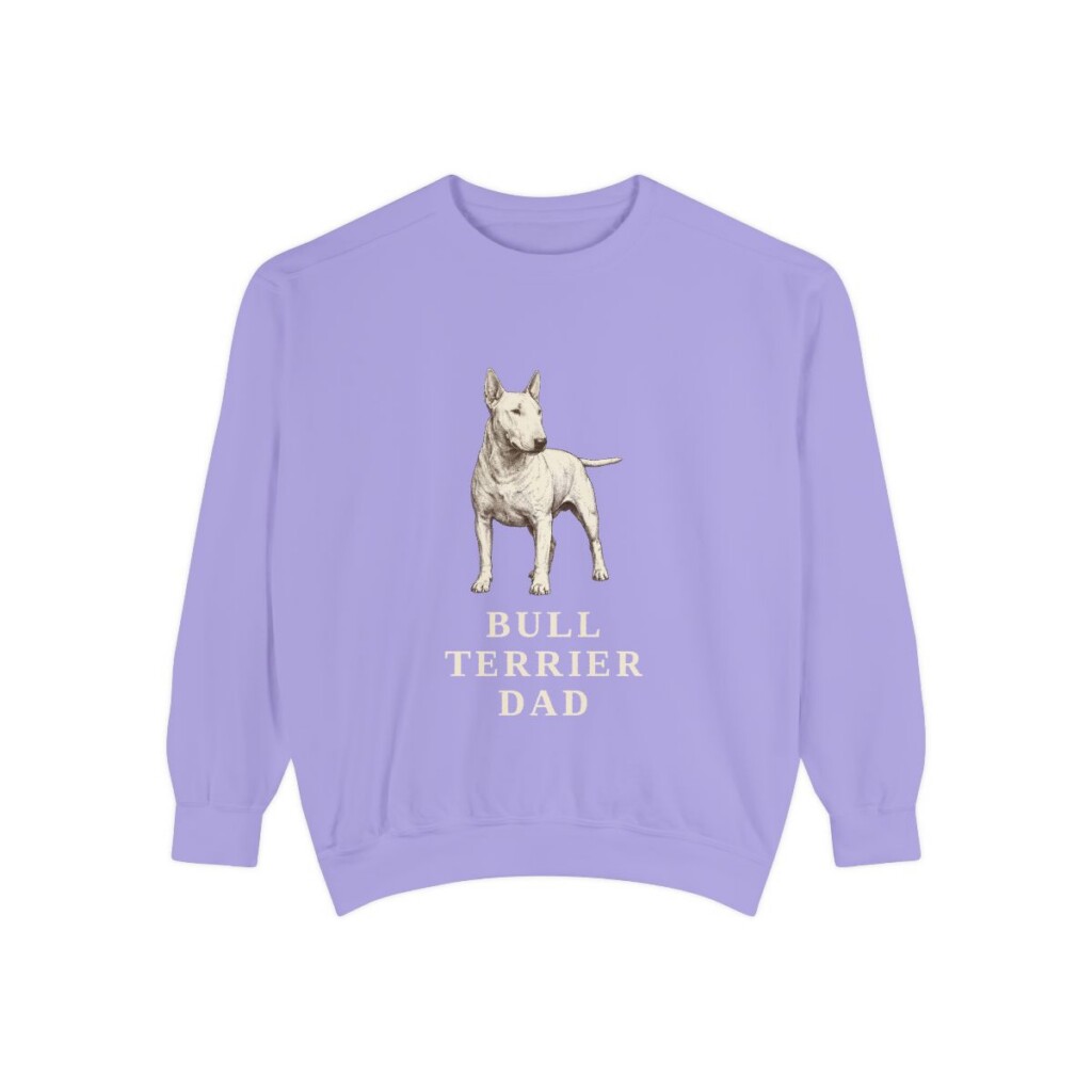 Bull Terrier Dad Sweatshirt, Violet, front view
