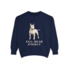 Bull Terrier Humor Sweatshirt, True Navy, front view