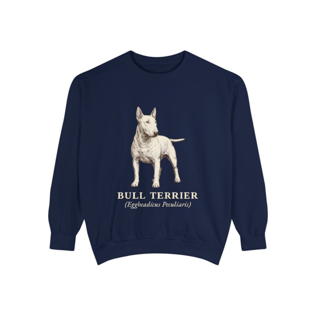 Bull Terrier Latin Sweatshirt, True Navy, front view